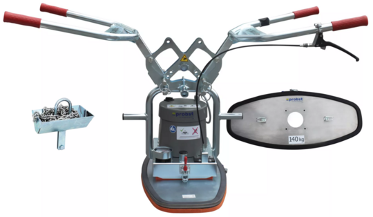Ręczny/zawieszany chwytak próżniowy Probst SPEEDY VS-140/200 (+ wbudowana przyssawka do płyt 50 kg + płyta VS-GH-SPS-140-70/30 + uchwyt do podnoszenia VS-EH)