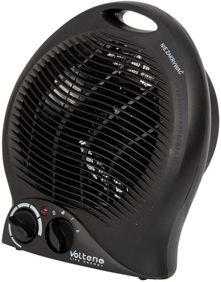 Fan heater with thermostat Volteno 2000 W (vertical) - Black