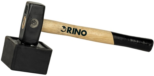 Młotek brukarski Rino RMBGK1.5 z kwadratową gumą (1,5 kg)