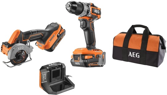 Zestaw elektronarzędzi AEG Powertools JP18A2SBL-202B (+ wiertarko-wkrętarka + pilarka)
