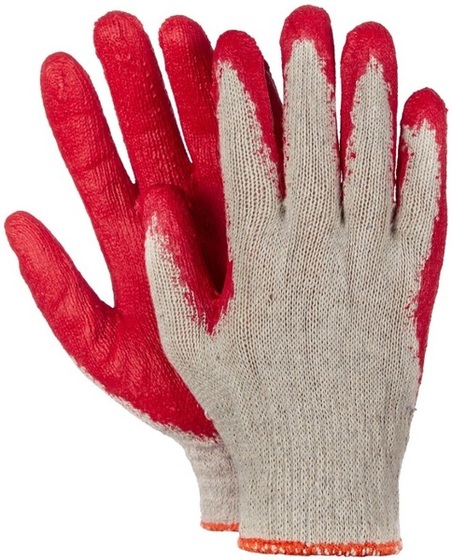 Rękawice robocze Verken Vamp (10 par) - Czerwono-szary