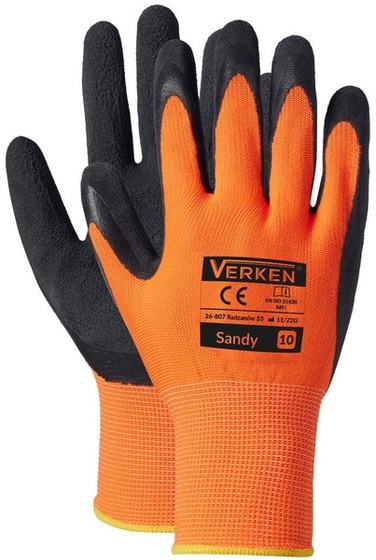 Work gloves Verken Sandy (12 pair) Black-orange