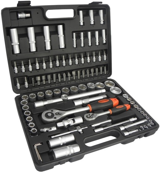 Socket wrench set Geko G10150 1/4″, 1/2″ (94 pcs)