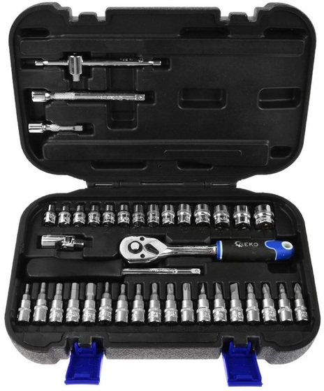 Socket wrench set Geko G10152 1/4″ (38 pcs)