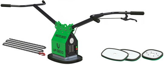 Vacuum gripper Up Geco 200 + three suction plates (75 kg, 100 kg, 200 kg)