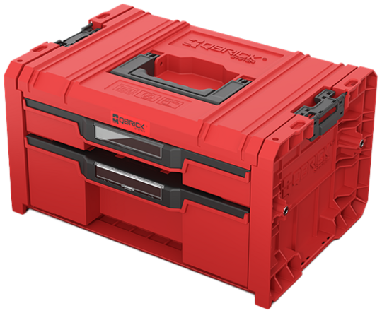 Toolbox Qbrick System PRO Drawer 2 Toolbox 2.0 Expert RED Ultra HD Custom (cardboard packaging)