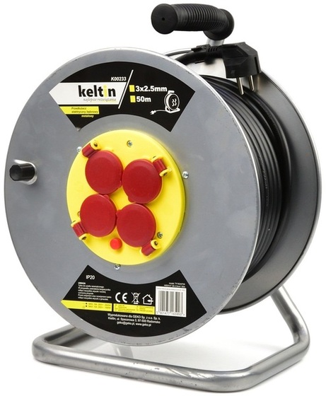 Przedłużacz elektryczny bębnowy metalowy Geko K00233 50 m