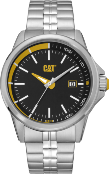 Zegarek Caterpillar Slider 3H BLK/YLW 43 mm (stalowy pasek)