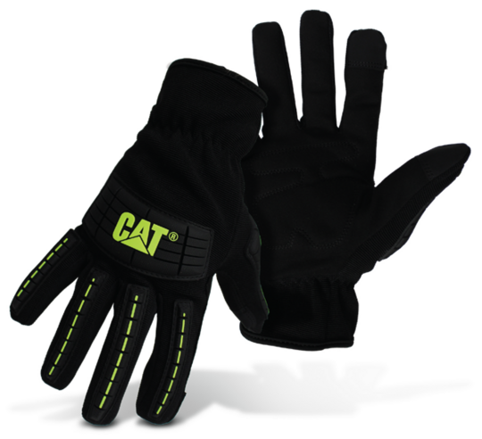 Work gloves Caterpillar ImpaCT, Touchscreen capabilities - Black-green
