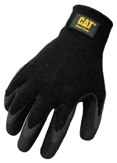 Work gloves Caterpillar Breathable poly/cotton/latex palm - Black-yellow