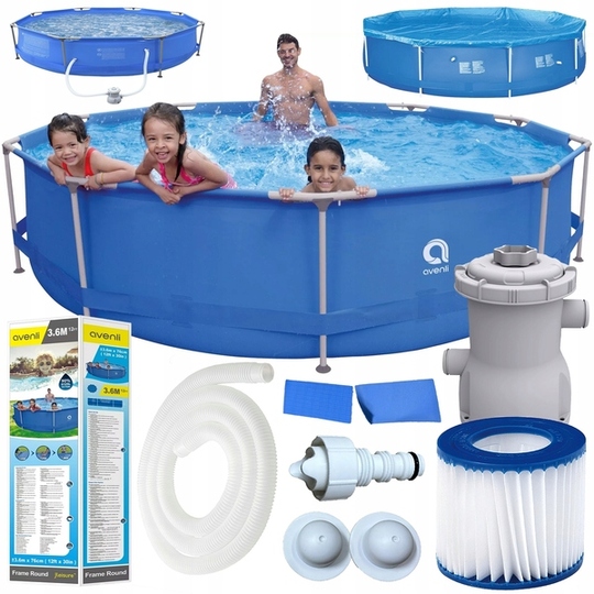 Round frame pool Avenli LSC17799EU 360 x 76 cm (+pump, cover, pad, float)