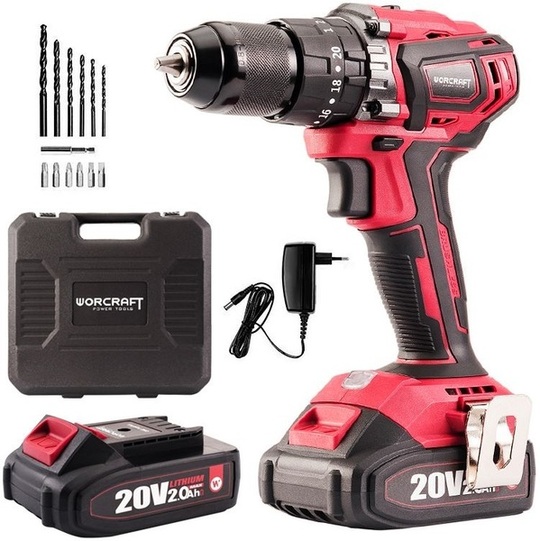 Akumulatorowa wiertarko-wkrętarka Worcraft CHD-S20LiBAC