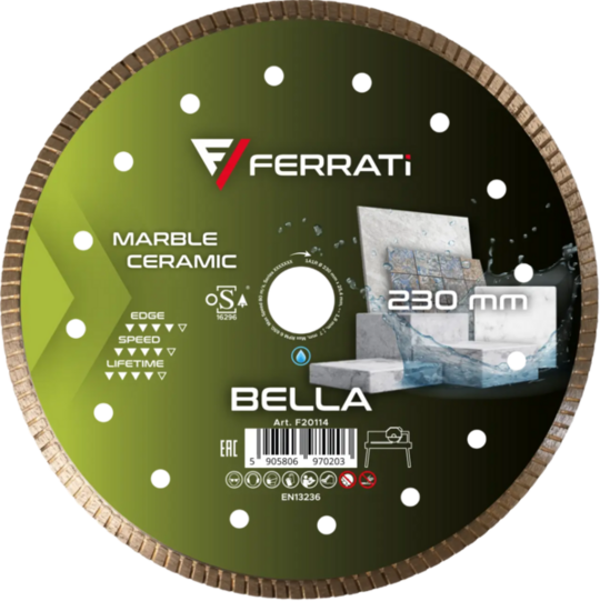 Tarcza diamentowa Ferrati 230 mm BELLA