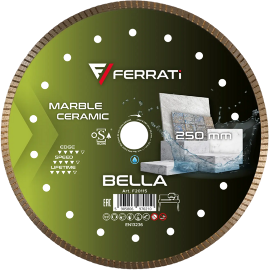 Tarcza diamentowa Ferrati 250 mm BELLA