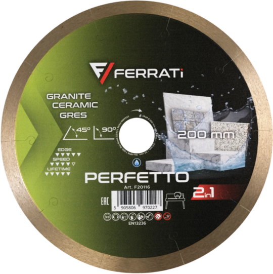 Tarcza diamentowa Ferrati  2in1 200 mm PERFETTO