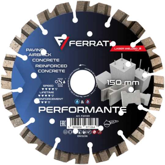 Tarcza diamentowa Ferrati tnąca 150mm PERFORMANTE