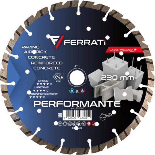 Tarcza diamentowa Ferrati tnąca 230mm PERFORMANTE