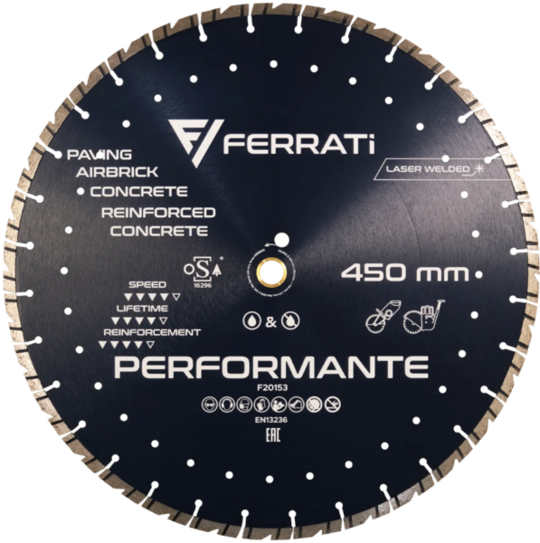 Tarcza diamentowa Ferrati tnąca 450mm PERFORMANTE