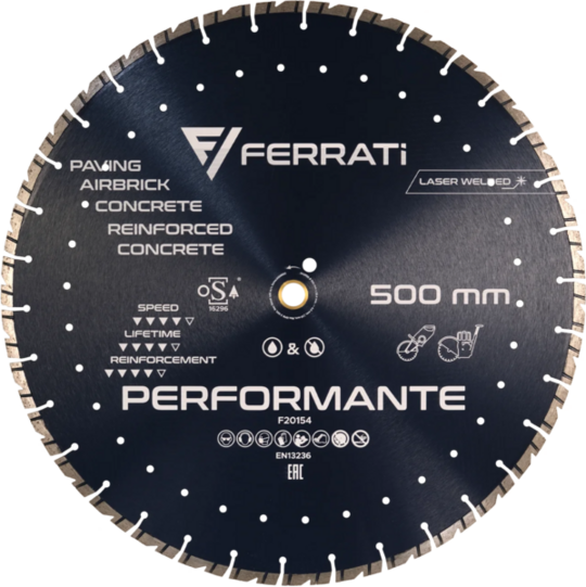Tarcza diamentowa Ferrati tnąca 500mm PERFORMANTE