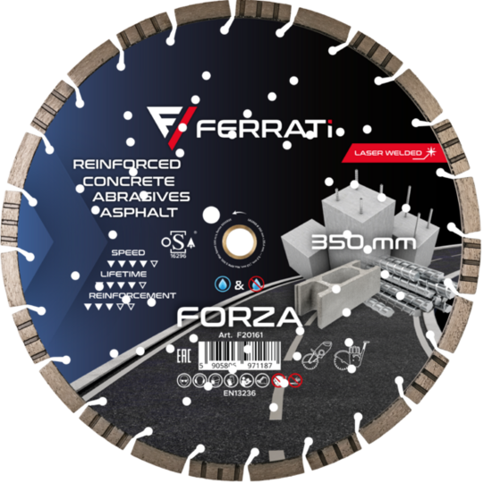 Tarcza diamentowa Ferrati tnąca 350mm FORZA