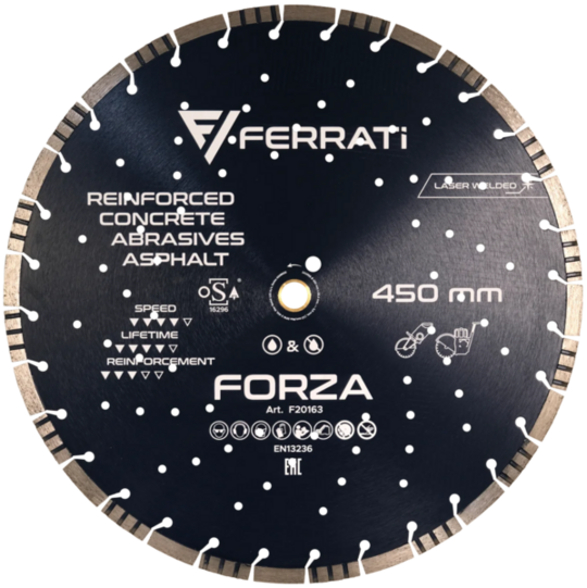 Tarcza diamentowa Ferrati FORZA 450 mm do betonu, lastryka