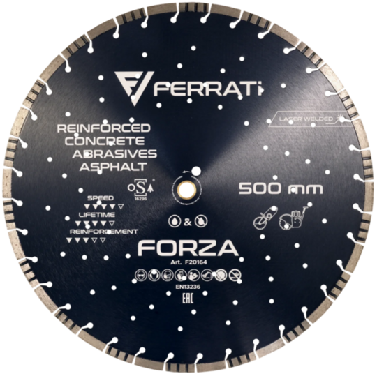Tarcza diamentowa Ferrati FORZA 500 mm do betonu, lastryka