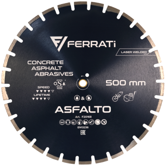 Tarcza diamentowa Ferrati ASFALTO C1S 500 mm do asfaltu, betonu, silikatu