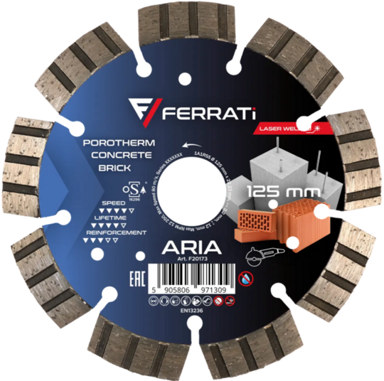 Tarcza diamentowa Ferrati tnąca 125mm ARIA