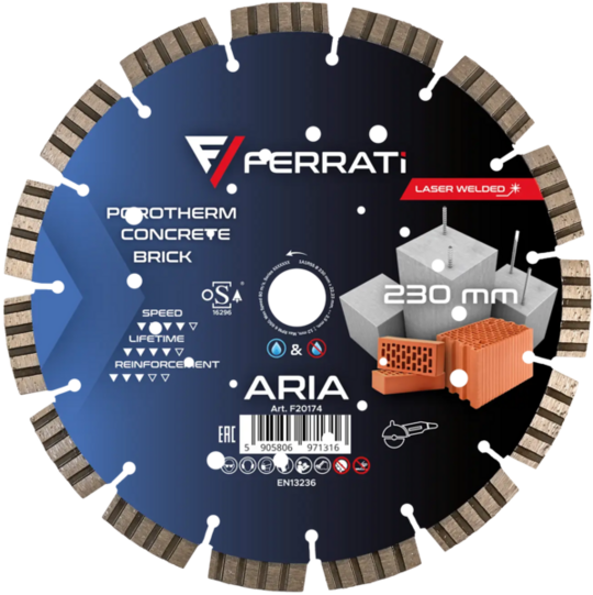 Tarcza diamentowa Ferrati tnąca 230mm ARIA
