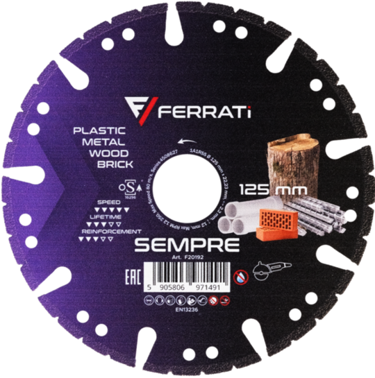 Tarcza diamentowa Ferrati 125mm SEMPRE