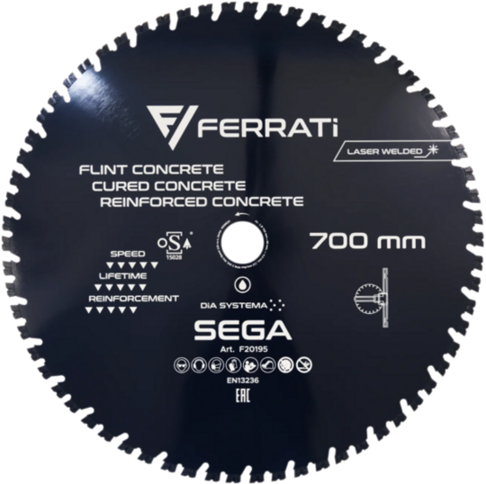 Tarcza diamentowa Ferrati 700mm SEGA