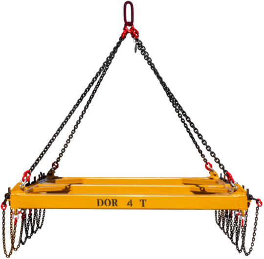 Transverse beam 4 t Rino for railway sleepers in a frame arrangement for seven sleepers