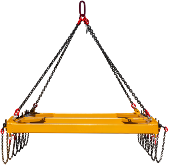 Transverse beam 2.5 t Rino for railway sleepers in a frame arrangement for seven sleepers