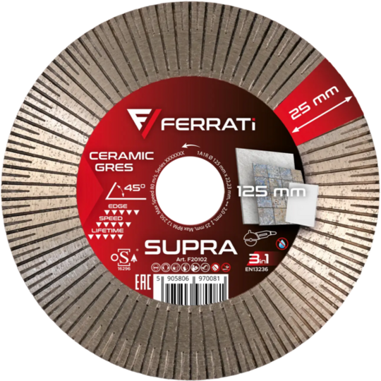 Diamond Cutting & Grinding Disc 125mm SUPRA