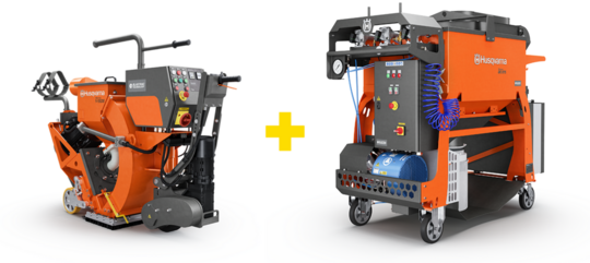 Shot blaster Husqvarna (Blastrac) 1-15DS (+vacuum cleaner DC 975)