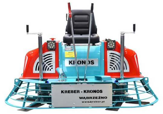 Samojezdna zacieraczka dwutalerzowa Kreber K-436-2-TMM KRONOS, silnik Honda GX 690, średnica zacierania 2x 900 mm (+zraszacz i oświetlenie)