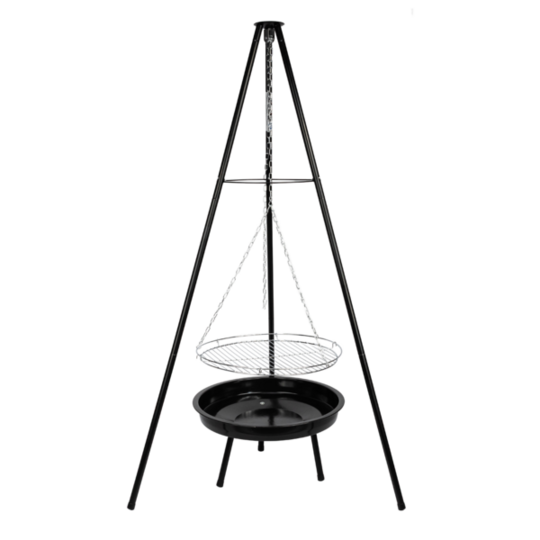 Charcoal, garden grill Velio AGNI (tripod, chrome grate)