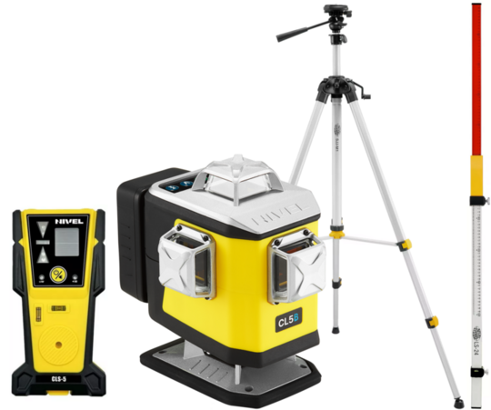 Multi-purpose cross laser Nivel System CL5B (+ tripod SJJ-M1 EX, laser stave LS-24 and laser sensor CLS-5)