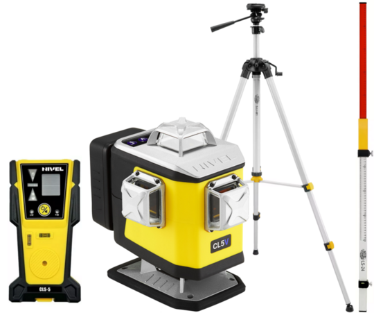 Multi-purpose cross laser Nivel System CL5V (+ tripod SJJ-M1 EX, laser stave LS-24 and laser sensor CLS-5)
