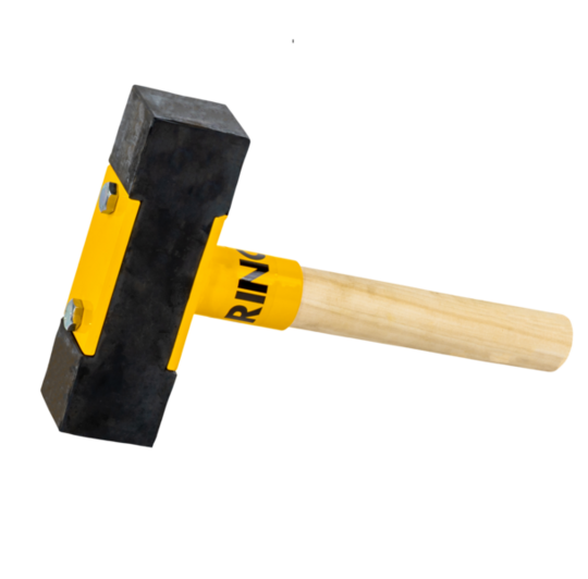Młotek brukarski krótki z obuchem gumowym Rino RMBKG (1,5kg, 250mm) 		