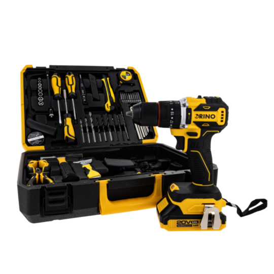 Wiertarko-wkrętarka 20 V Rino DRI20LI-117imp (zestaw 117 sztuk)