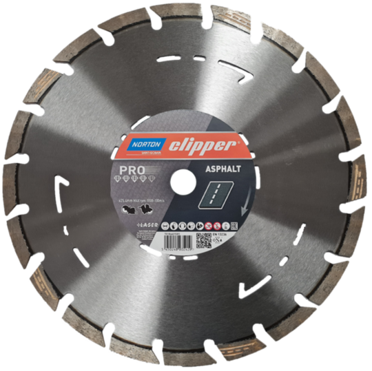 Tarcza diamentowa Norton Clipper PRO ASPHALT II 450 mm do betonu, asfaltu i materiałow ściernych