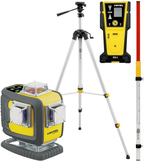 Multilaser krzyżowy Nivel System CL4D-G (+ statyw SJJ-M1 EX, czujnik CLS5 + łata LS-24), wiązka zielona