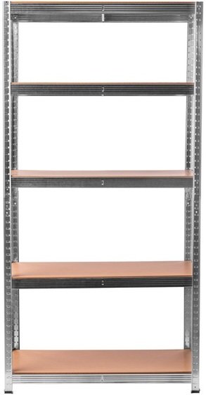Regał srebrny galwanizowany MDF 4 mm Rino SLF4-164S 180 x 60 x 40 cm