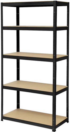 Galvanized black shelf MDF 4 mm Rino SLF4-173B 150 x 75 x 30 cm