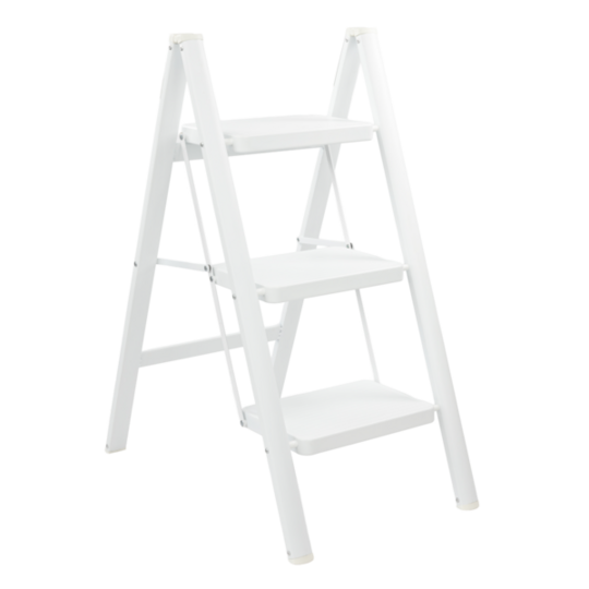 Drabina stalowa schodkowa biała Rino LAD03SSW