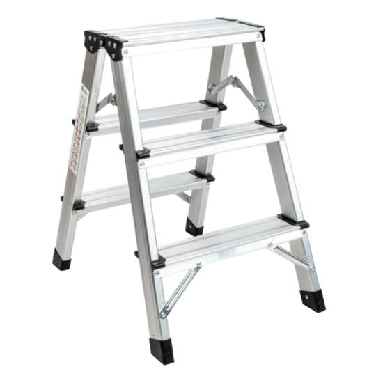 Drabina aluminiowa schodkowa biała Rino LAD03SW