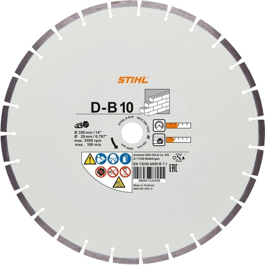 Diamond blade Stihl D-B10 350 mm for concrete