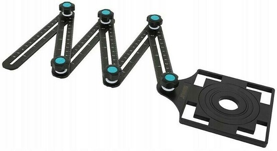 Bihui template for shapes and holes with hole‑guides (25, 40, 45, 55 and 75 mm)