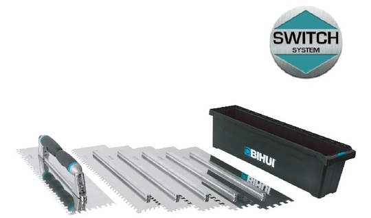 Set of two-handle trowels in a Bihui PTSJK9 box